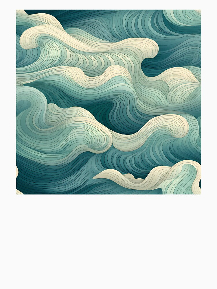 Ocean Waves Claymation Inspired Art #4 by CareToCanvas T-Shirts, Hoodie, Sweatshirt | BlankRebels.com (Image 3)