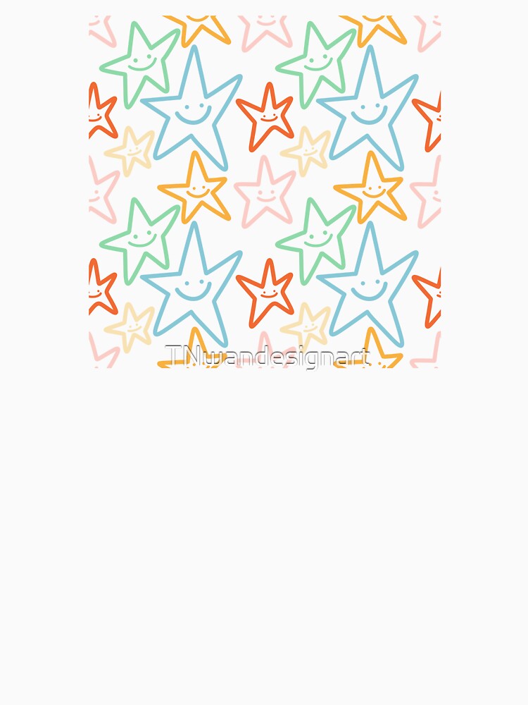 Star simple minimal line doodle colorful scribble pattern by TNwandesignart T-Shirts, Hoodie, Sweatshirt (Image 3)