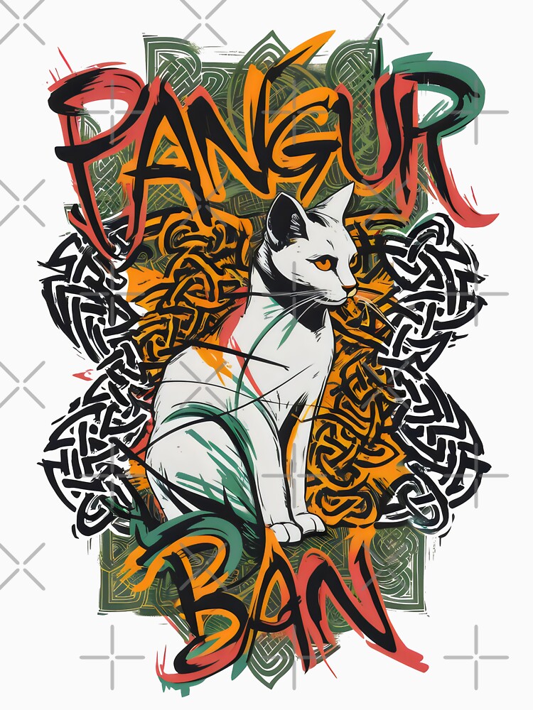 Pangur Bán White Cat Celtic Irish Poem by CELTIC-DESIGNS
