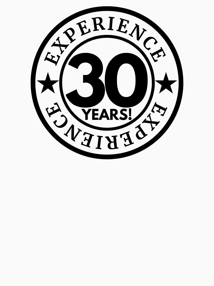 30 Years of Experience | Funny 30th Birthday Celebration by highflycrafts T-Shirts, Hoodie, Sweatshirt (Image 3)