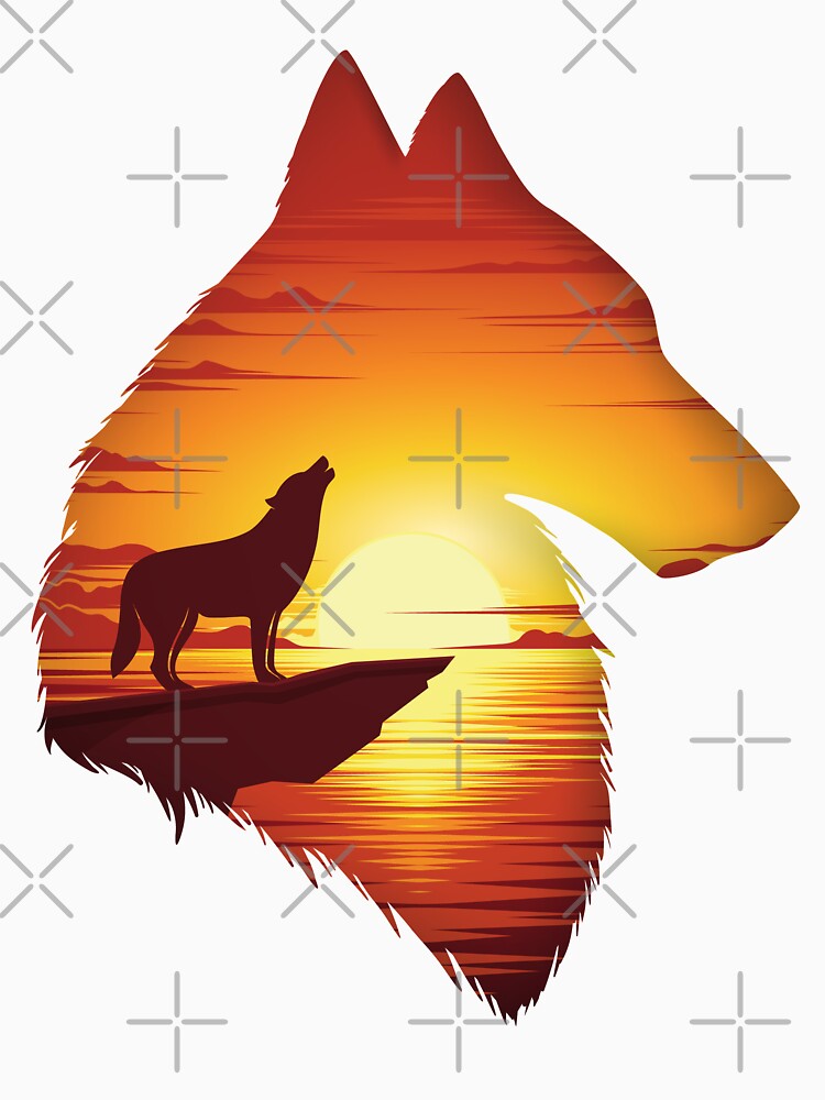 Lone wolf sunset by RAIID T-Shirts, Hoodie, Sweatshirt | BlankRebels.com (Image 3)