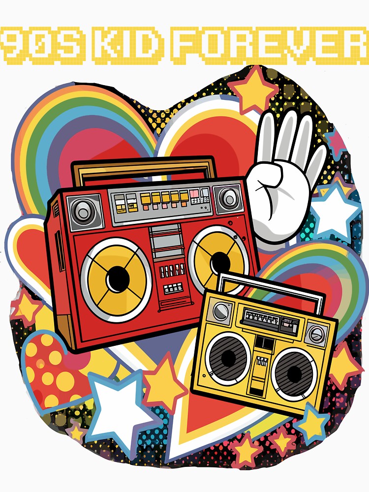 90s Kid Forever Retro Vintage Cool Portable Stereo by KayelBee