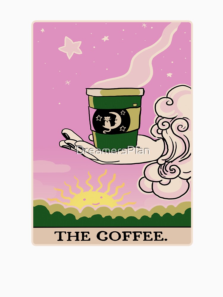 The Coffee Tarot - Cat and Moon Tarot Card - Coffee by DreamersPlan T-Shirts, Hoodie, Sweatshirt | BlankRebels.com (Image 3)