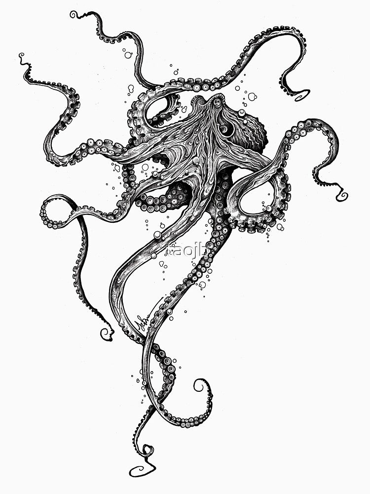 Octopus by taojb T-Shirts, Hoodie, Sweatshirt | BlankRebels.com (Image 3)