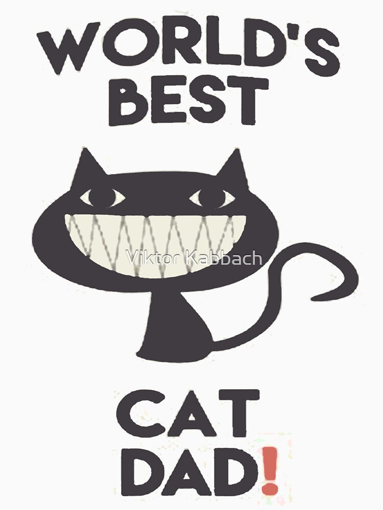Funny Cat Dad Quotes - World's Best Cat Dad by Viktor Kabbach T-Shirts, Hoodie, Sweatshirt | BlankRebels.com (Image 3)
