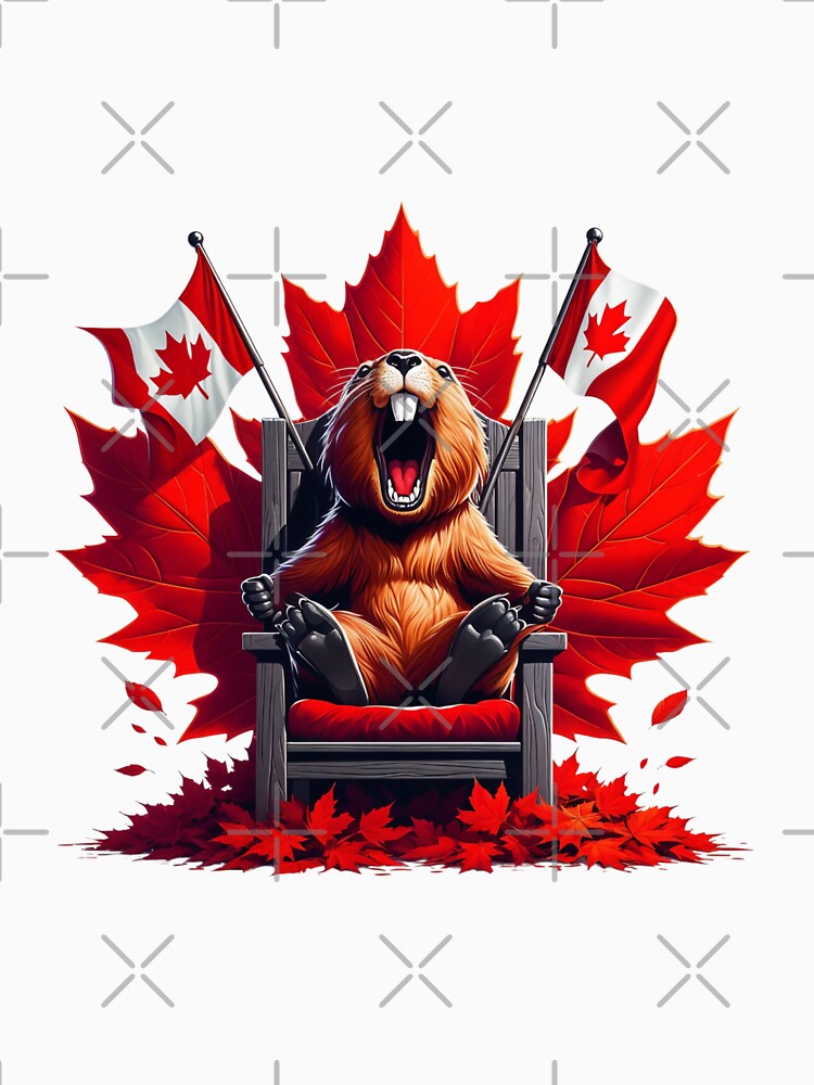 Howling Beaver Canadian Royal Beaver – Maple Leaf Icon by latelierdechris