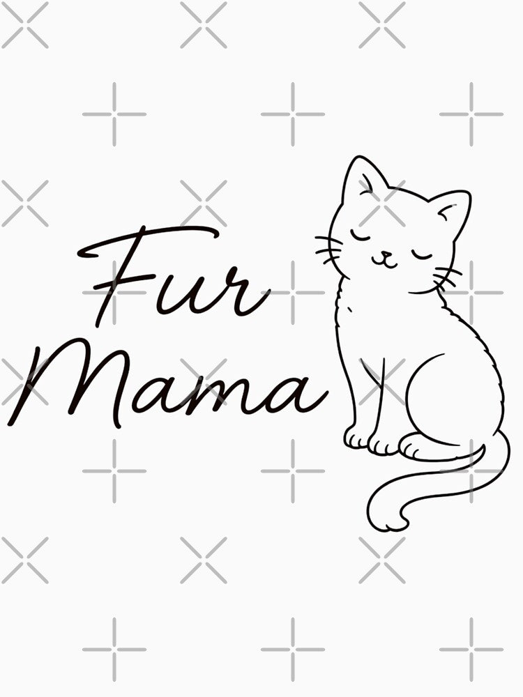 Fur Mama Minimal Line Art – Aesthetic Cat Lover Gift Design by mibrand T-Shirts, Hoodie, Sweatshirt (Image 3)