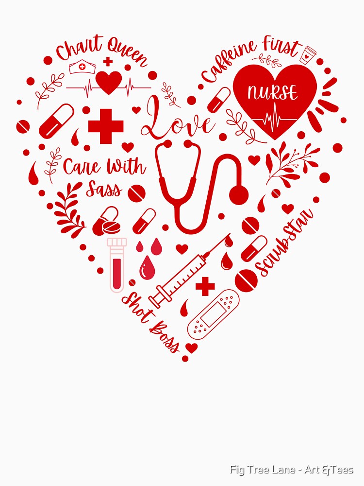 Heart of a Nurse – Funny Nursing Love & Care Design by Fig Tree Lane (Image 3)