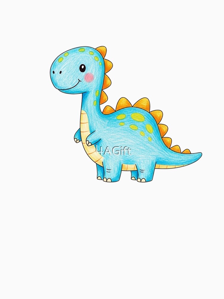 Colored Pencil Dinosaur by 4AGift T-Shirts, Hoodie, Sweatshirt | BlankRebels.com (Image 2)