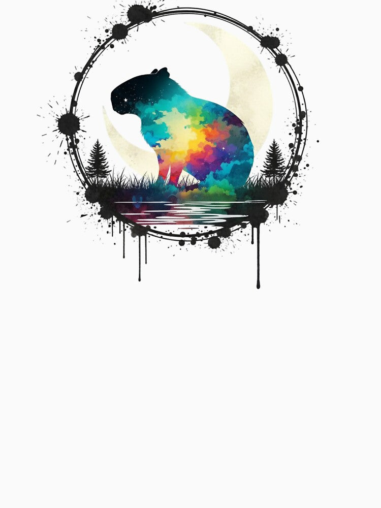 Capybara Moon Spirit Moon Art T-Shirts, Hoodie, Sweatshirt