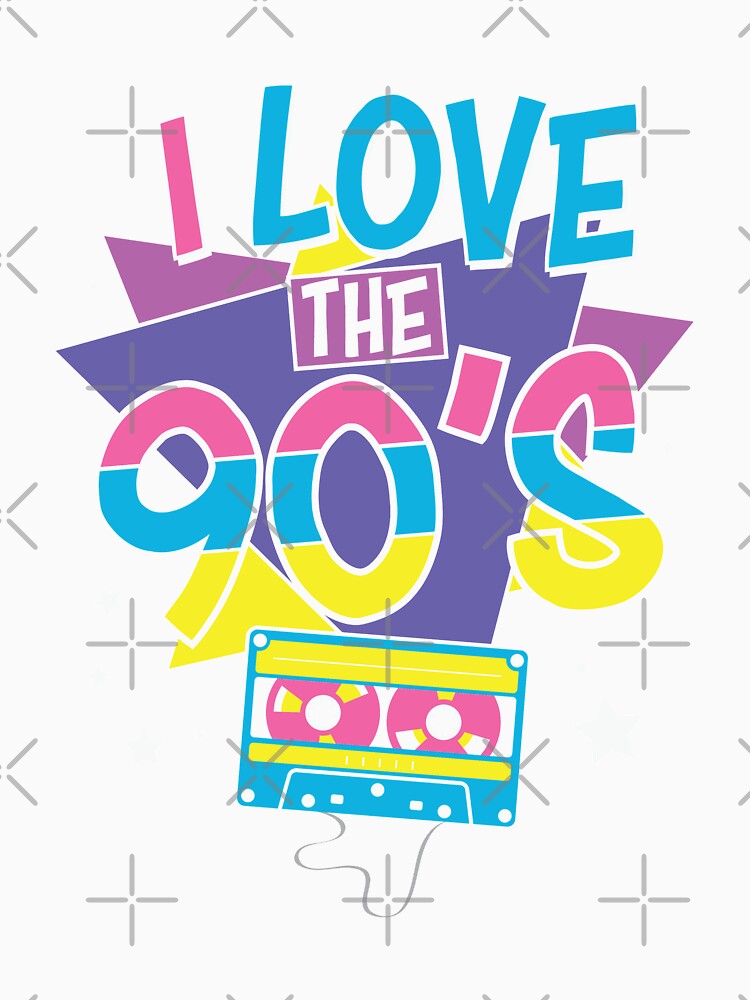 Retro Old Vintage Design I Love 90s Generation by avinigav T-Shirts, Hoodie, Sweatshirt | BlankRebels.com (Image 3)