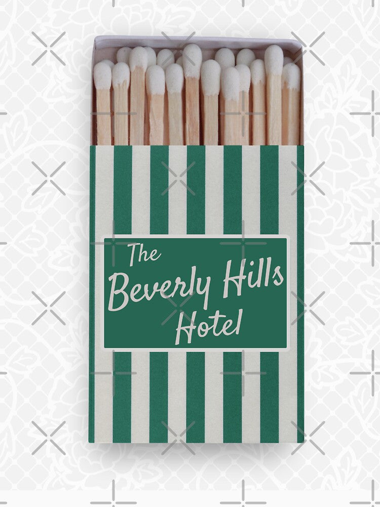 Retro Vintage Matchbox - Beverly Hills Hotel Aesthetic by SaltedBeachPaperie