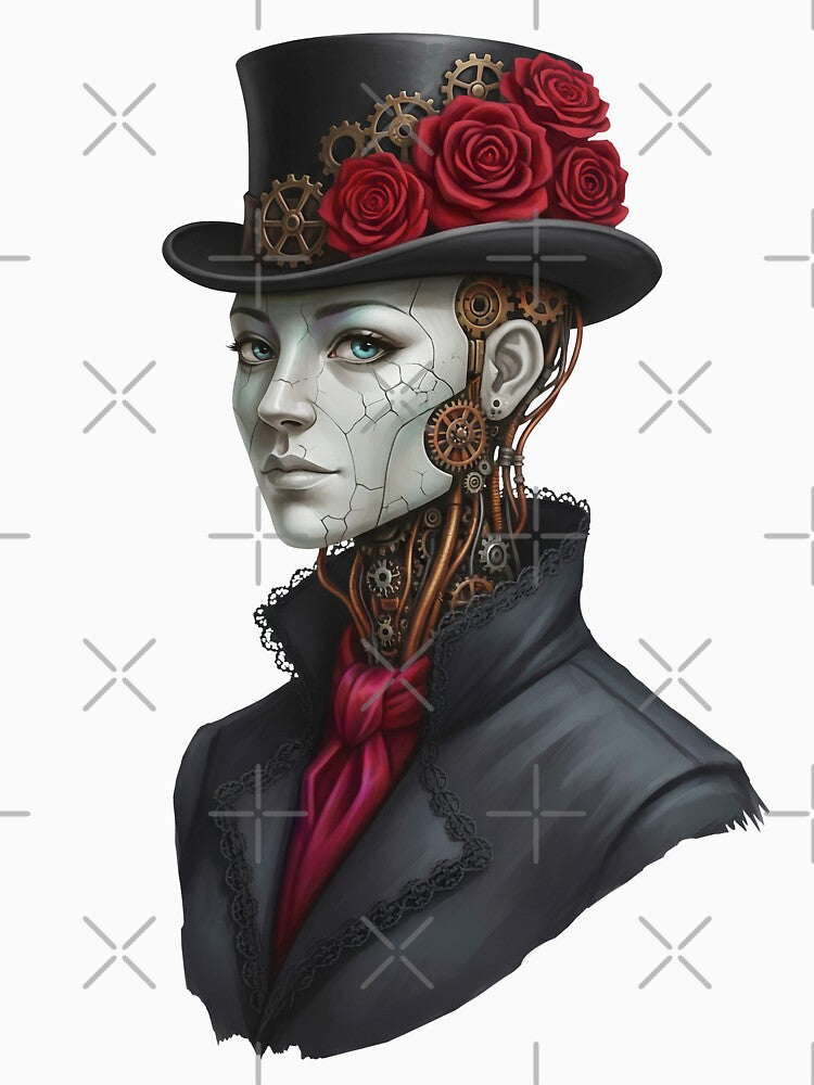 Dark Gothic Steampunk Mechanical Portrait by The Visual Syllabus T-Shirts, Hoodie, Sweatshirt | BlankRebels.com (Image 3)