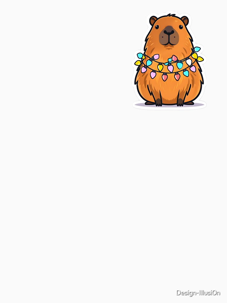 Capybara with Christmas Lights by Design-Illusi0n T-Shirts, Hoodie, Sweatshirt | BlankRebels.com (Image 3)