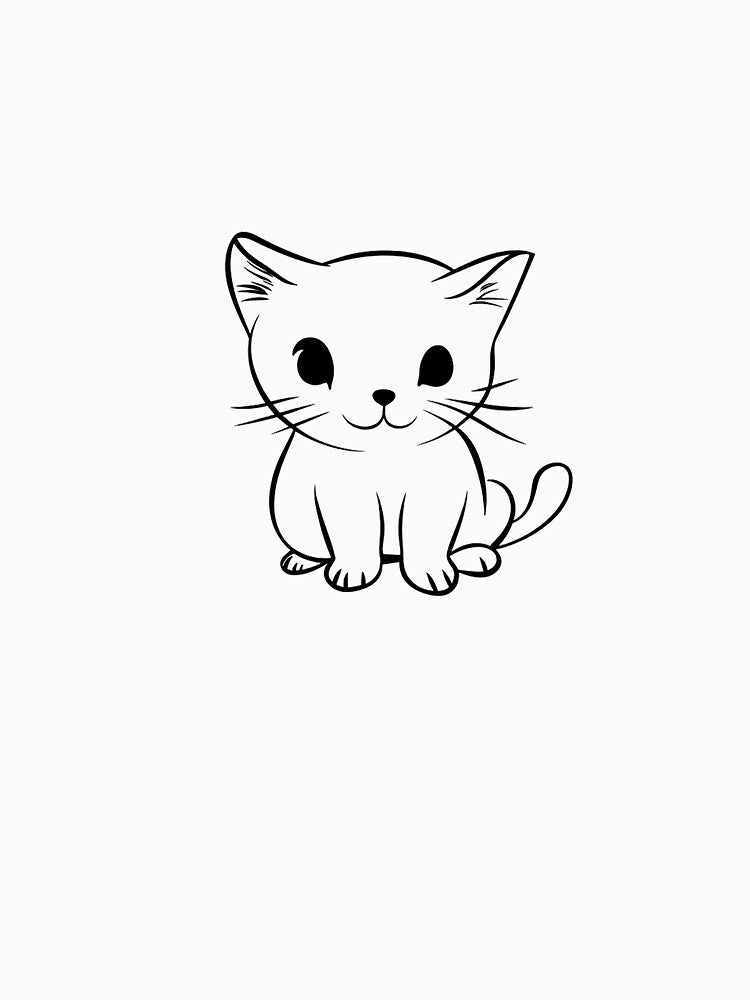 Cute Kitten (Line Art) by robledojuliana T-Shirts, Hoodie, Sweatshirt | BlankRebels.com (Image 3)