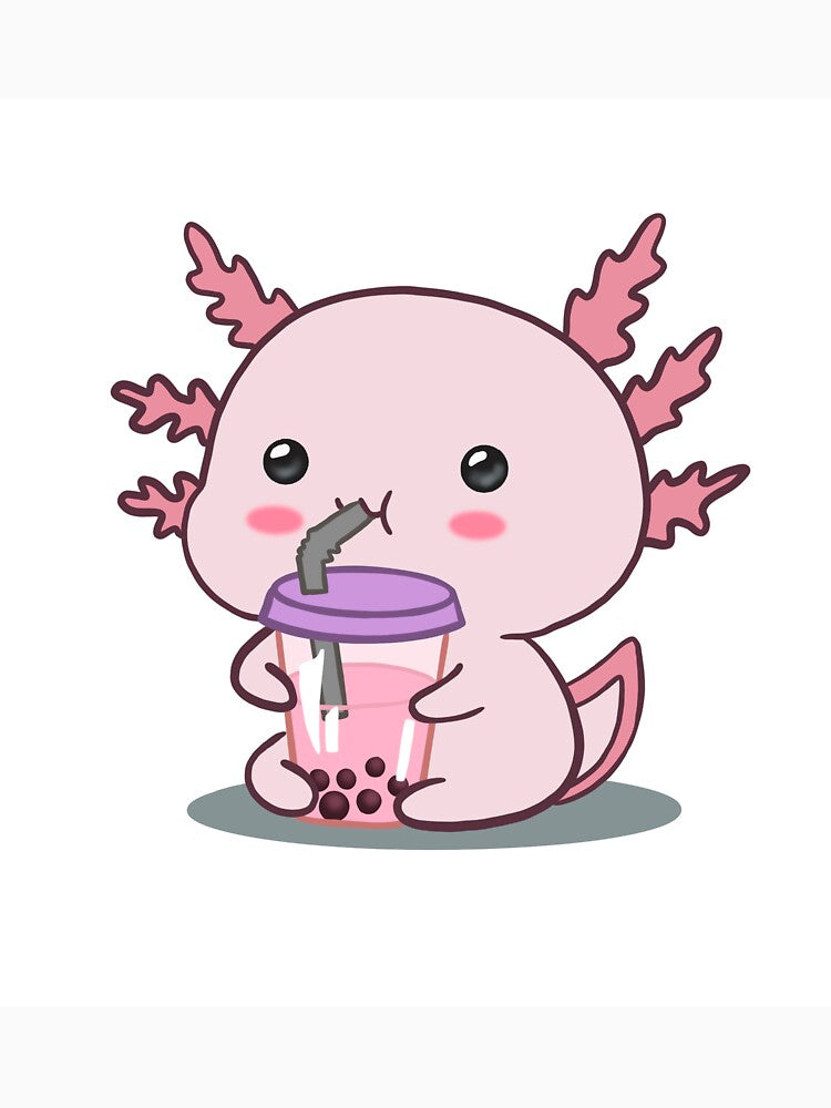 Boba Bubble Axolotl by AshGreerArt T-Shirts, Hoodie, Sweatshirt | BlankRebels.com (Image 3)