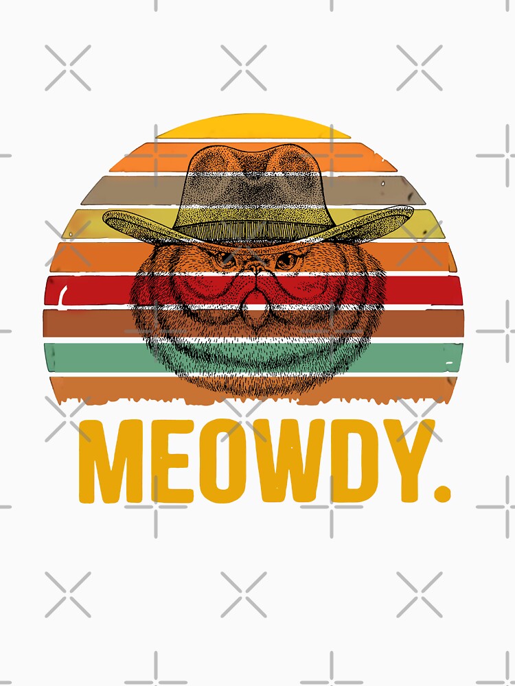Retro Mewdy Cat, Cowboy Cat, Cowboy, Funny Fat Cat, Cat Lover, Cat Mom, Cowboy Lovers, by Craig Hall T-Shirts,... (Image 3)