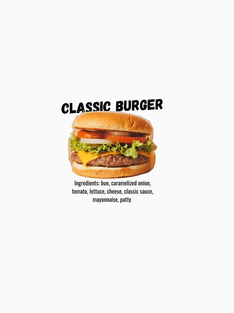 Classic Burger by hudashahz T-Shirts, Hoodie, Sweatshirt | BlankRebels.com (Image 3)