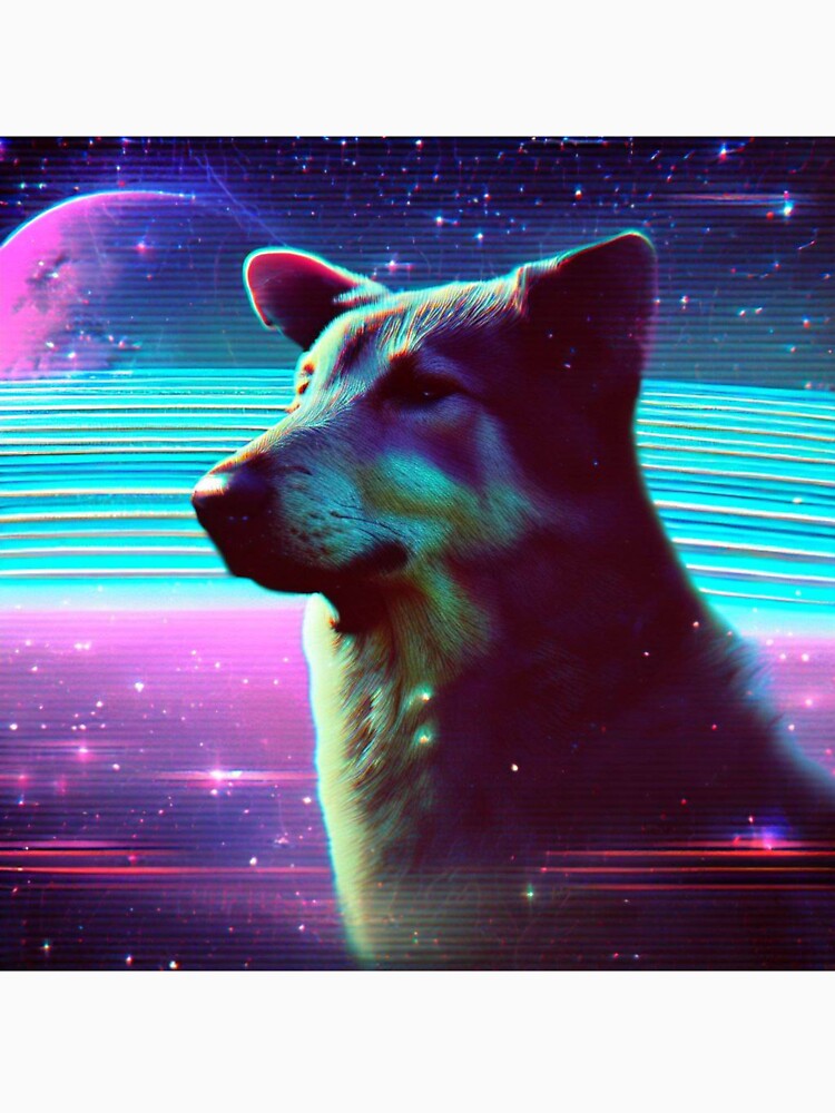Vaporwave dog by Donkey's Salad T-Shirts, Hoodie, Sweatshirt | BlankRebels.com (Image 3)
