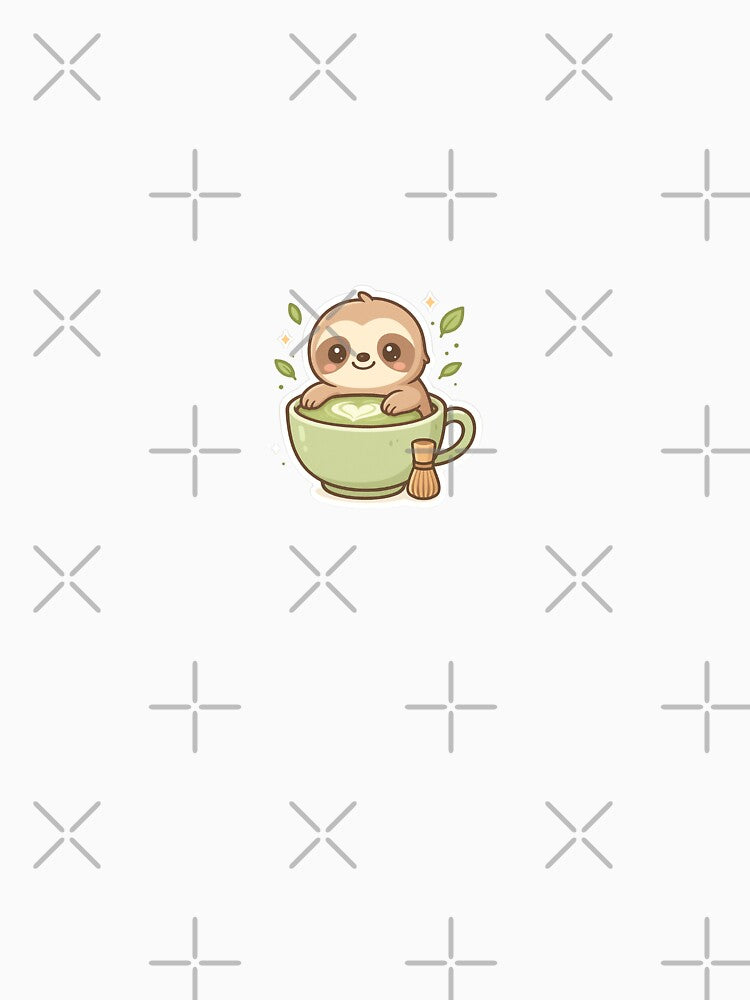 Cute Baby Sloth Loves Matcha by CSidea T-Shirts, Hoodie, Sweatshirt | BlankRebels.com (Image 3)