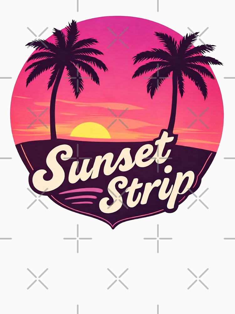 Retro Sunset Strip Palm Trees – Vintage California Sunset Aesthetic by Versengold T-Shirts, Hoodie, Sweatshirt (Image 3)