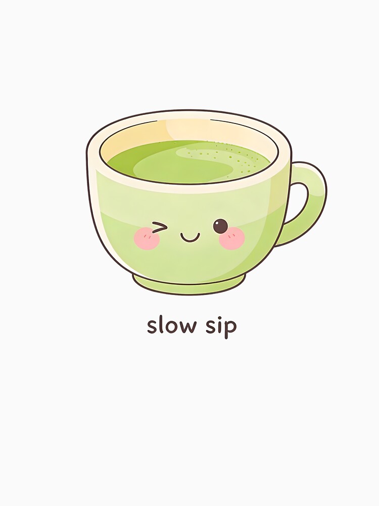 Slow Sip – Kawaii Matcha Pastel Stickers by QuietFloww T-Shirts, Hoodie, Sweatshirt | BlankRebels.com (Image 3)
