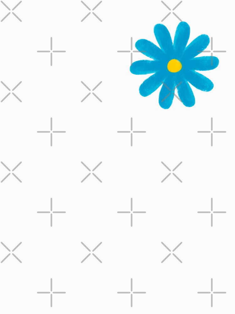 Blue Painted Flower Aesthetic by TVserious T-Shirts, Hoodie, Sweatshirt | BlankRebels.com (Image 3)