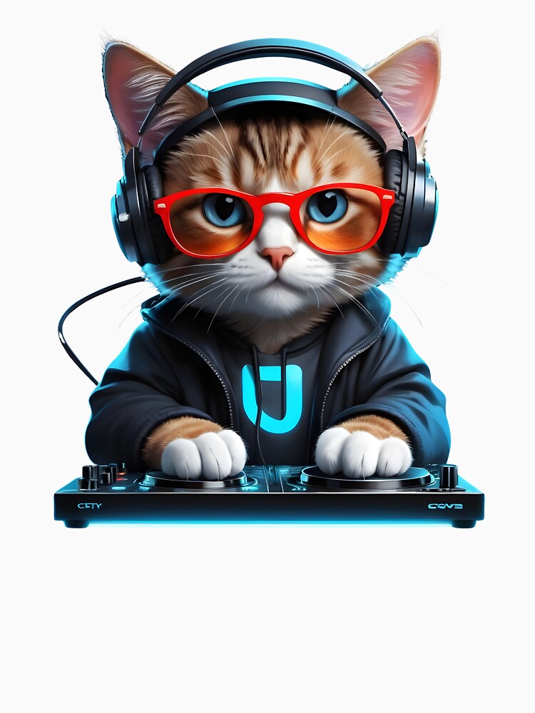 Funky Cat DJ by limecaptures T-Shirts, Hoodie, Sweatshirt | BlankRebels.com (Image 3)
