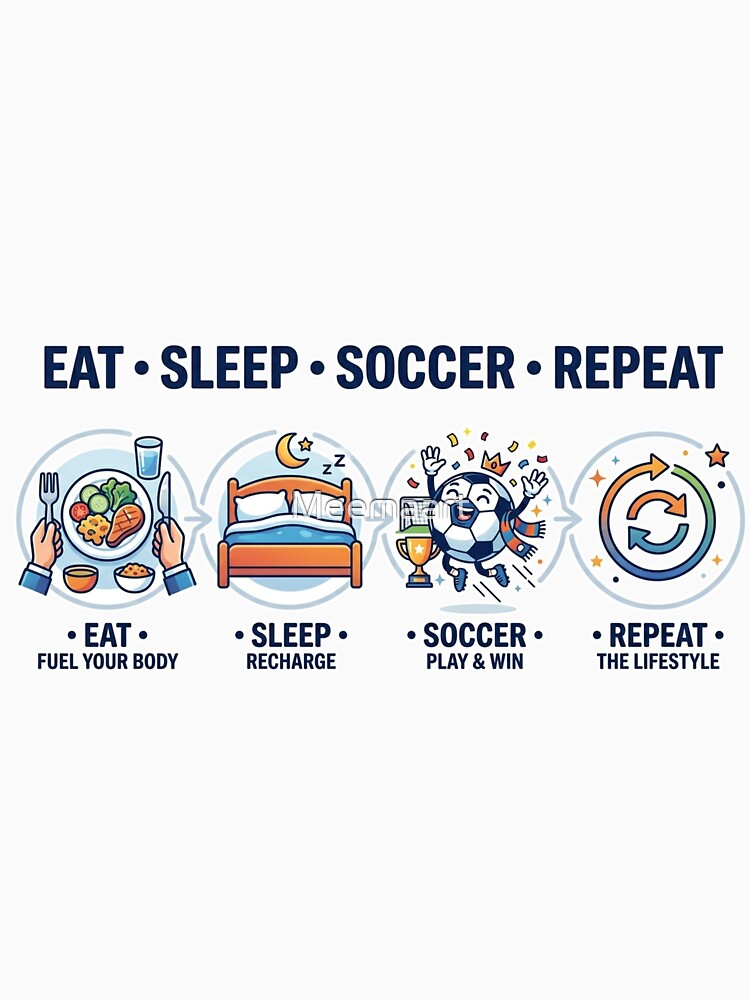 Eat Sleep Soccer Repeat by Meemaart
