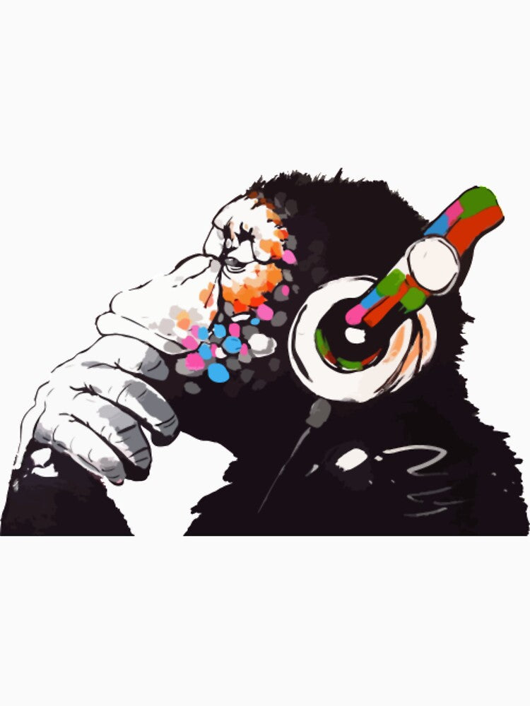 BANKSY DJ Monkey Thinker by BraidenRivers T-Shirts, Hoodie, Sweatshirt | BlankRebels.com (Image 3)