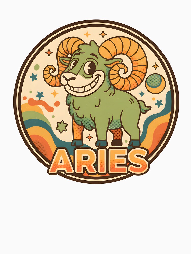 Groovy Baran Znak Zodiaku ,Vintage Aries by Artadria T-Shirts, Hoodie, Sweatshirt | BlankRebels.com (Image 3)