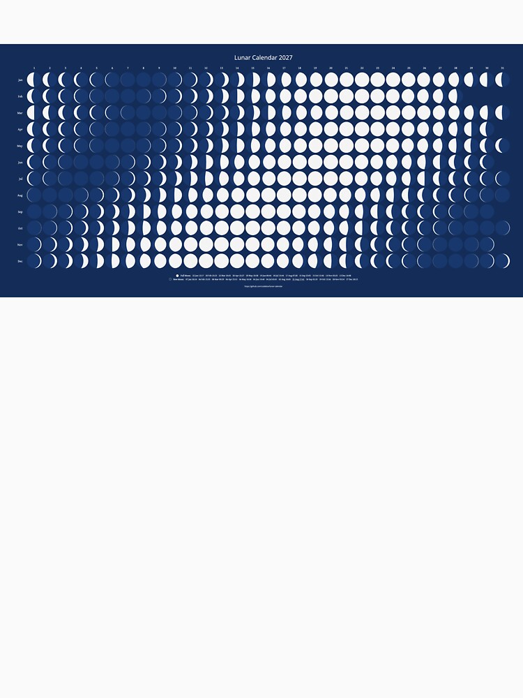 Lunar Calendar 2027 by codebox T-Shirts, Hoodie, Sweatshirt | BlankRebels.com (Image 3)