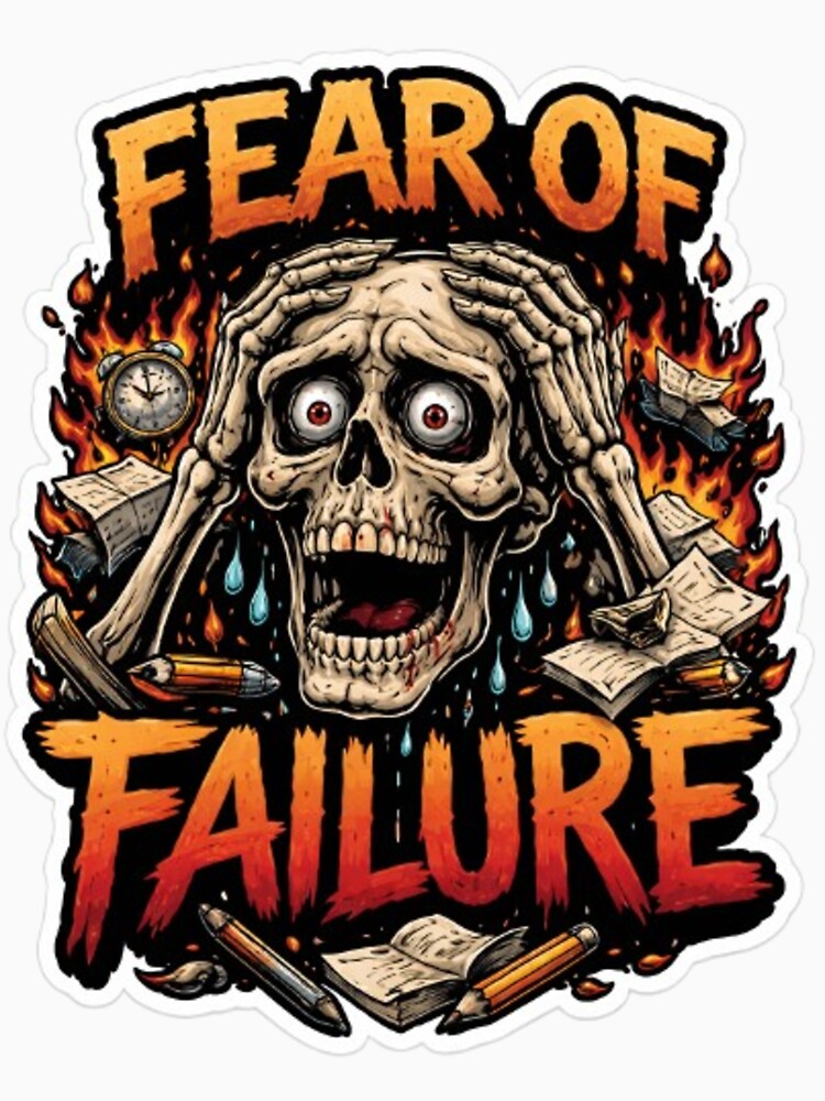 Fear of Failure – Overthinking Anxiety Skull Art by TheSalesGalore T-Shirts, Hoodie, Sweatshirt | BlankRebels.com (Image 3)