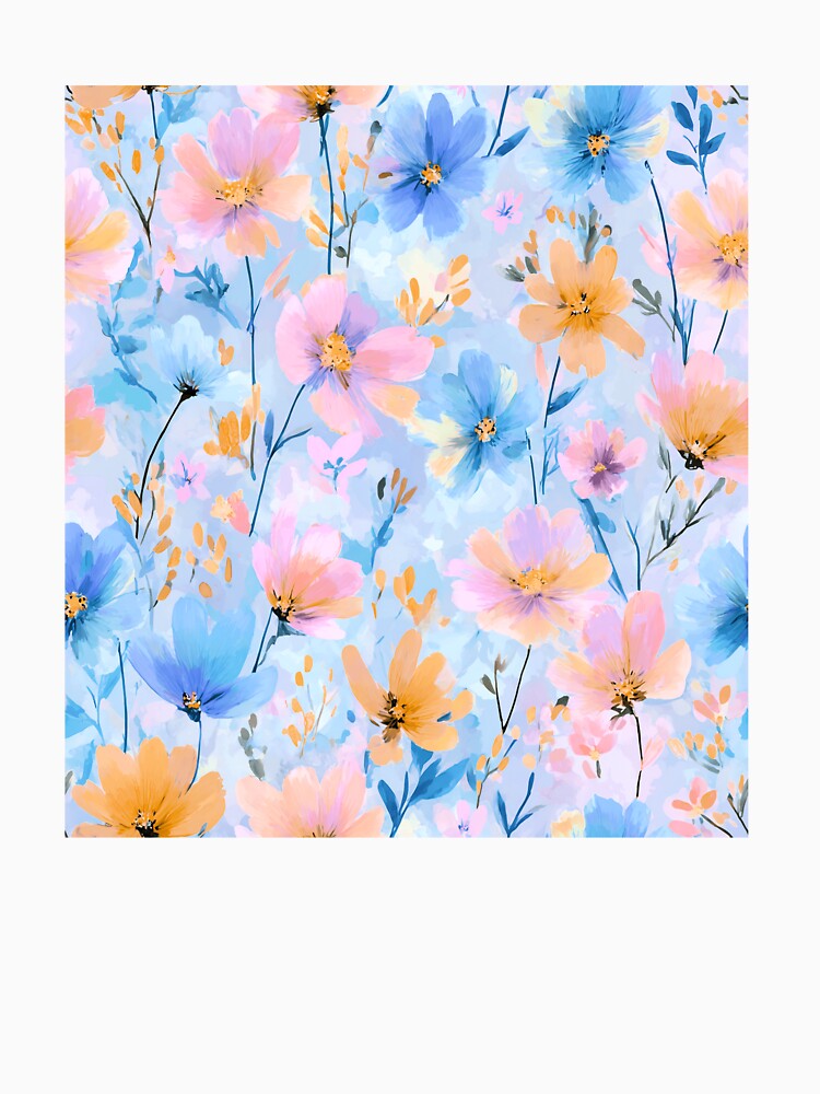 Pastel Floral Seamless Pattern by BonaDesignsArt T-Shirts, Hoodie, Sweatshirt | BlankRebels.com (Image 3)