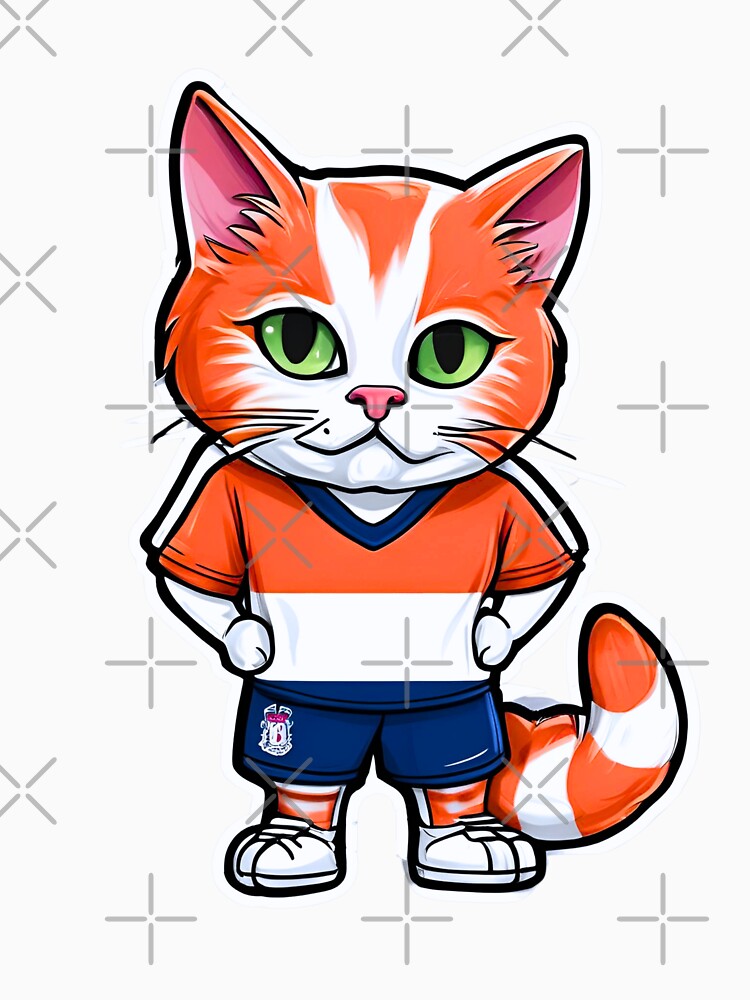 NETHERLANDS Sports Team: a Cat wearing colours of Dutch Flag Prinsenvlag D28 by PerfectDay2Play