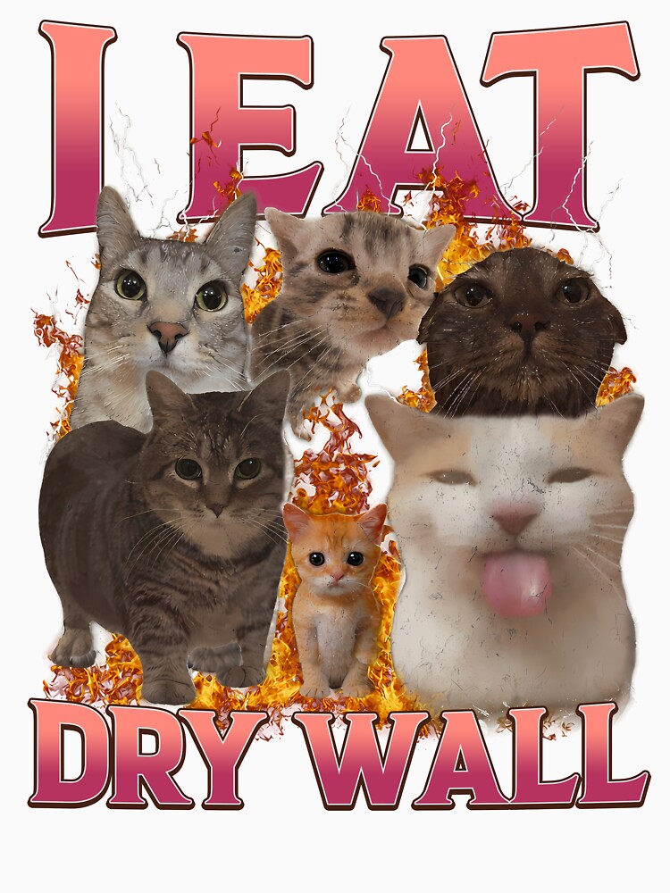 I Eat Drywall Chaos Cat Meme by DAVIESLLC