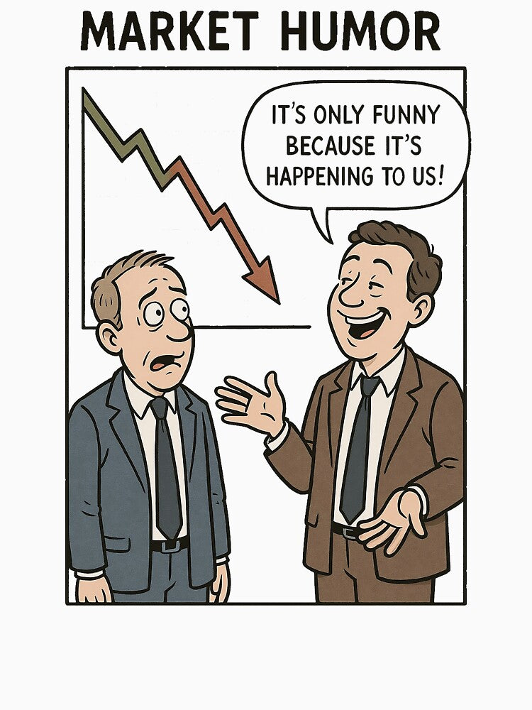 MARKET HUMOR Stock Exchange Cartoon Poster – Funny Wall Street Joke for Office, Trader & Finance Fans – Funny... (Image 3)