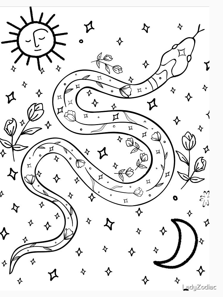 Snake Magic Cosmic Serpent King by LadyZodiac T-Shirts, Hoodie, Sweatshirt | BlankRebels.com (Image 3)