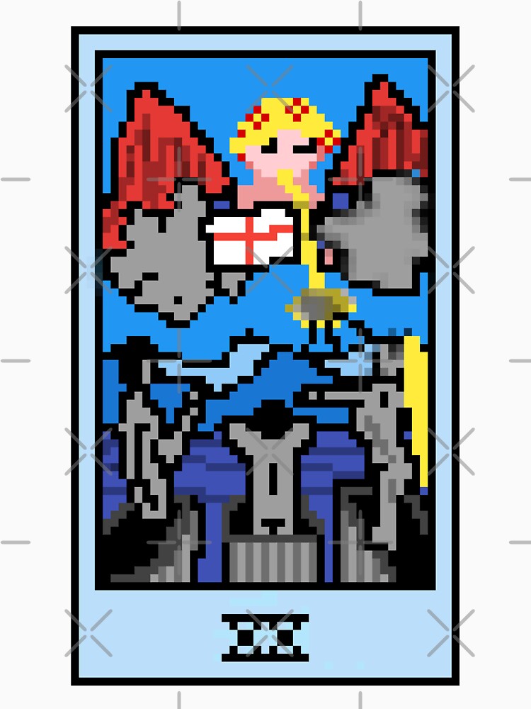Wait, is this pixel art tarot? Yellow - Major Arcana 'Judgement' (Design for T-shirt, stickers and other... (Image 3)