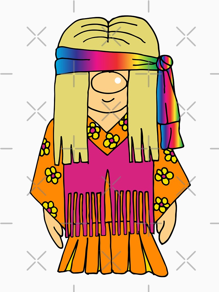 Peace and Love Hippie Girl Character by HotHibiscus