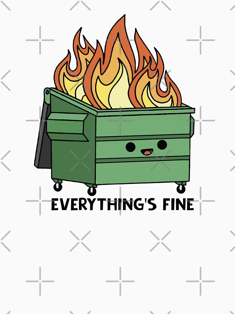 Funny Dumpster Fire Everything's Is Fine by stivenes T-Shirts, Hoodie, Sweatshirt | BlankRebels.com (Image 3)