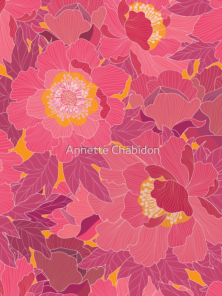 Bold Peonies-Bright Bohemian by Annette Chabidon Studio T-Shirts, Hoodie, Sweatshirt | BlankRebels.com (Image 3)
