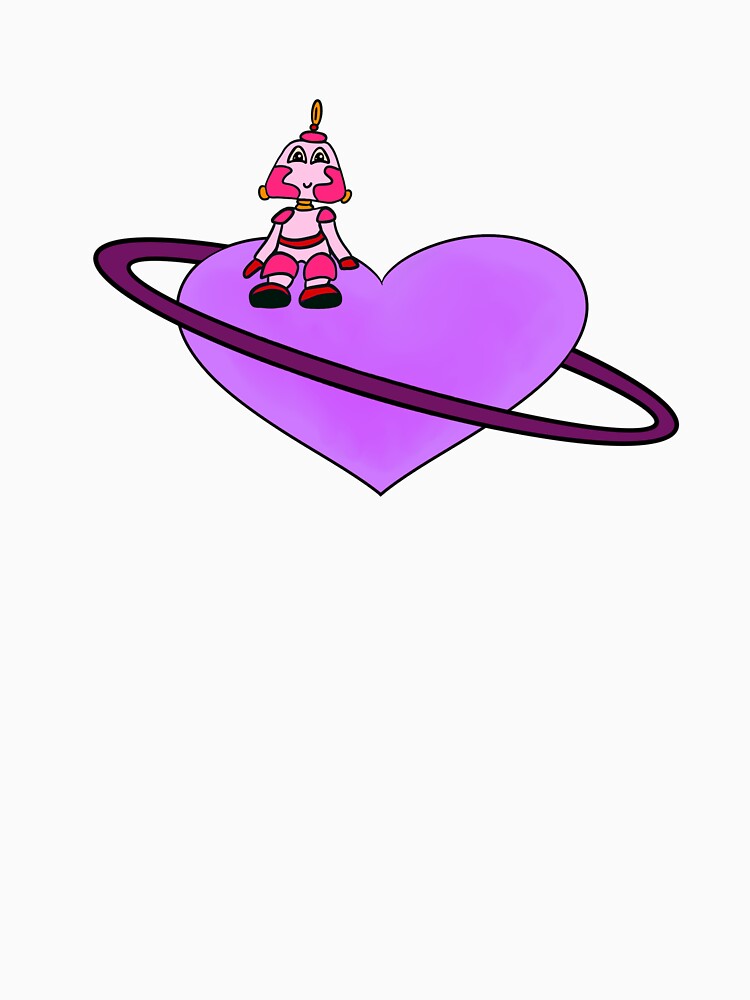Valentine's heart planet with robot by BabyBots T-Shirts, Hoodie, Sweatshirt | BlankRebels.com (Image 3)