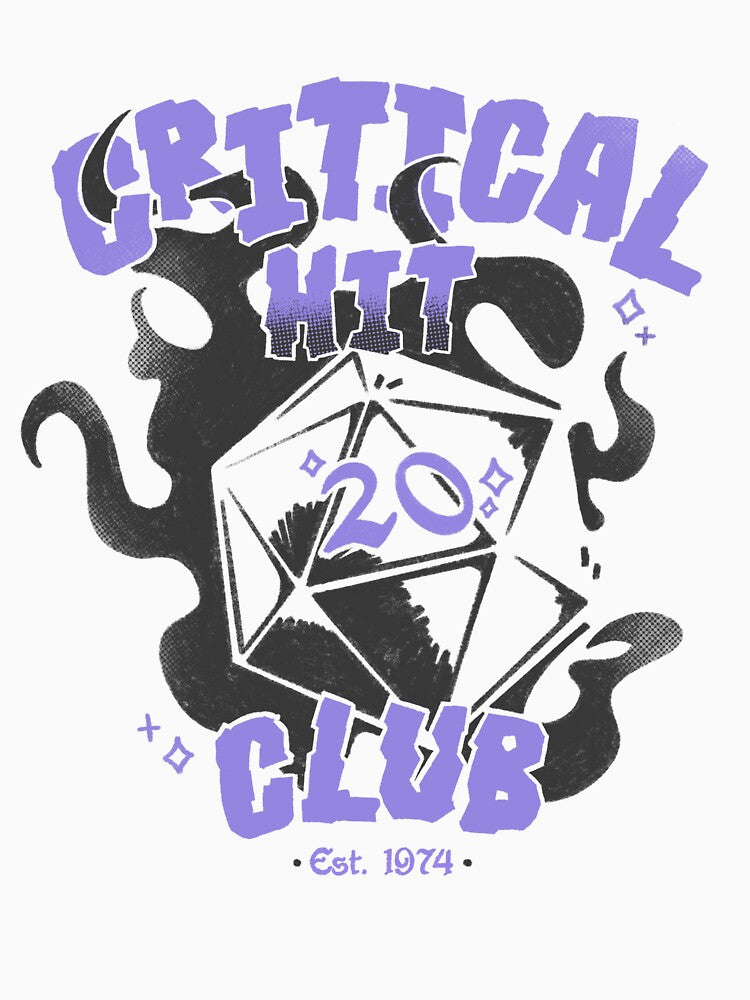 Critical Hit Club – Flaming D20 Dice D&D RPG by LFStickers T-Shirts, Hoodie, Sweatshirt | BlankRebels.com (Image 3)
