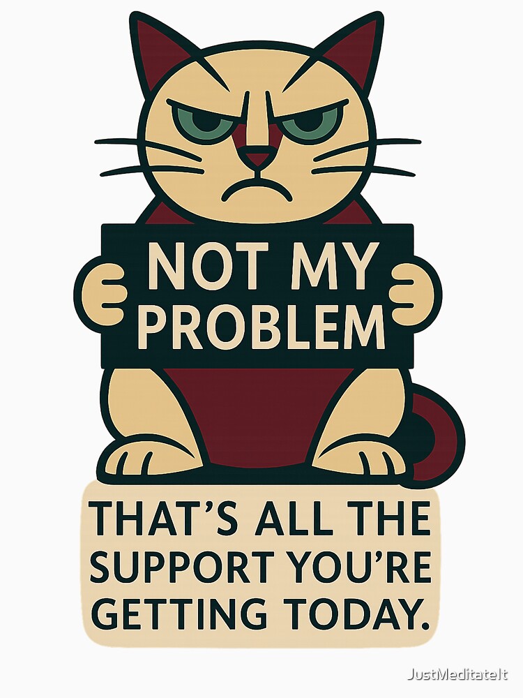Not my problem!!! That’s all the support you’re getting today. – Funny Hoodie for Remote Workers – Comfy and... (Image 3)