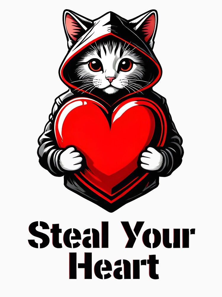 Steal Your Heart Hoodie Kitten Art by AnnDesignStudio T-Shirts, Sweatshirt | BlankRebels.com (Image 3)