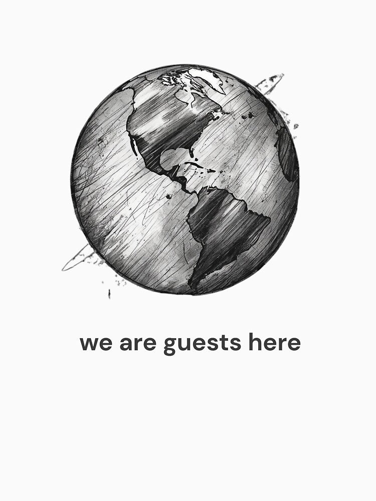 We Are Guests Here – Minimal Earth Illustration for T-Shirts & Hoodies by KindByNature Sweatshirt | BlankRebels.com (Image 3)