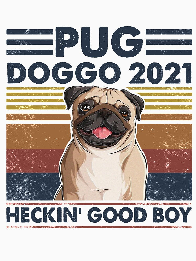 Pug Doggo 2021 Heckin Good Boy Vintage by jasperjuan77 T-Shirts, Hoodie, Sweatshirt | BlankRebels.com (Image 3)