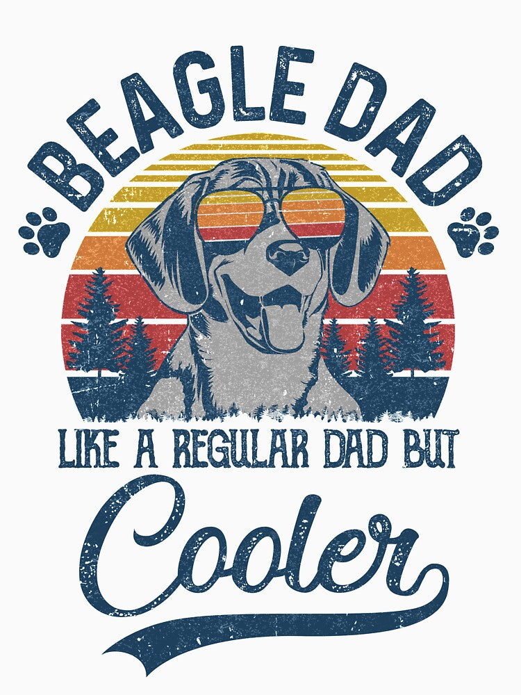 Vintage Beagle Dad Like A Regular Dad But Cooler Funny by TimothyCoxShop T-Shirts, Hoodie, Sweatshirt (Image 3)