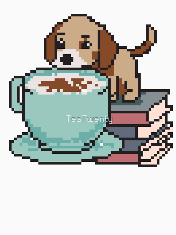Books and Coffee and Dogs and Social Justice Pixel art by TeaTwenty T-Shirts, Hoodie, Sweatshirt | BlankRebels.com (Image 3)